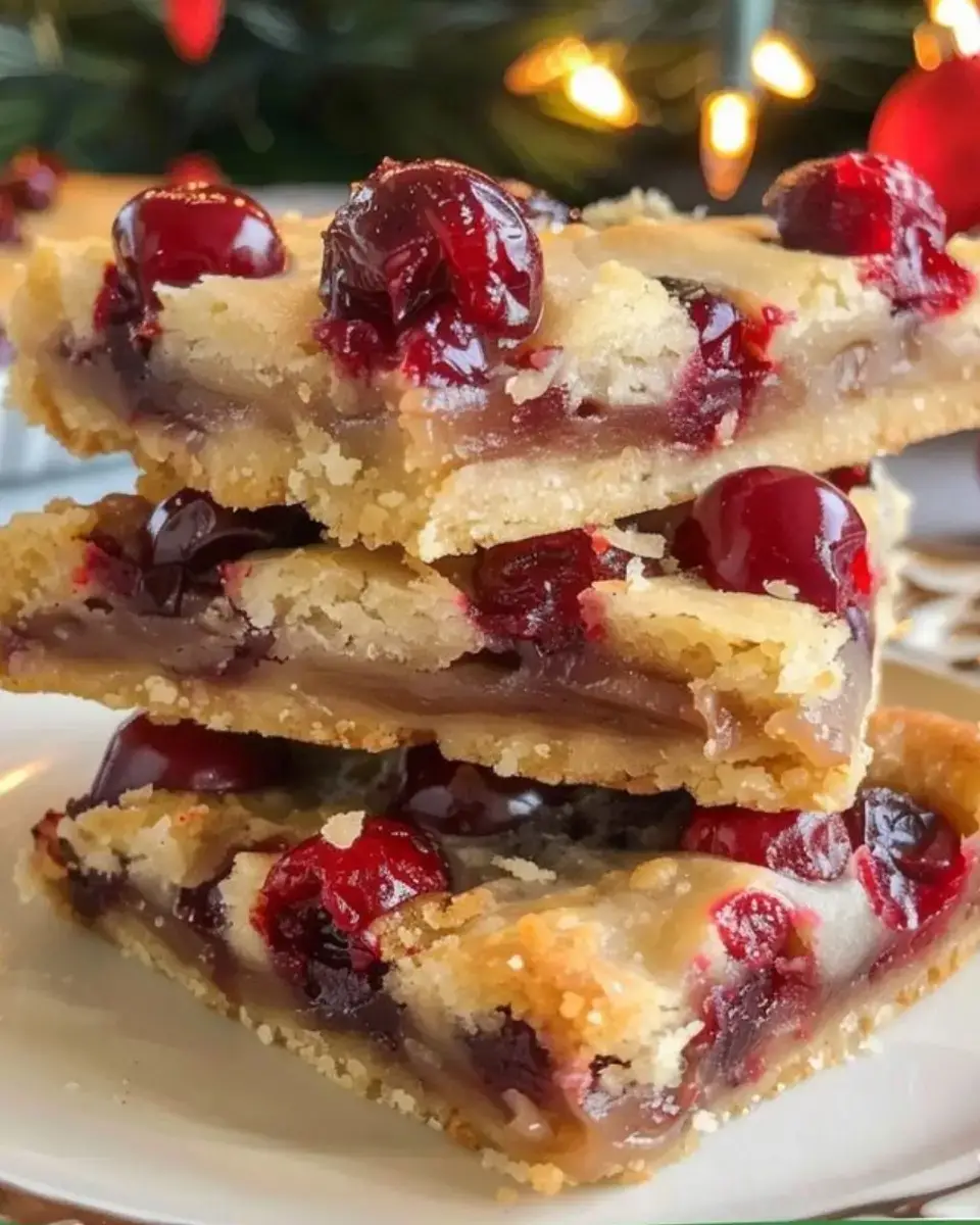 Cherry Almond Cookie Bars