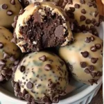 Chocolate Chip Cookie Dough Brownie Bombs