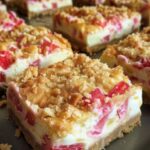 Rhubarb Cheesecake Squares