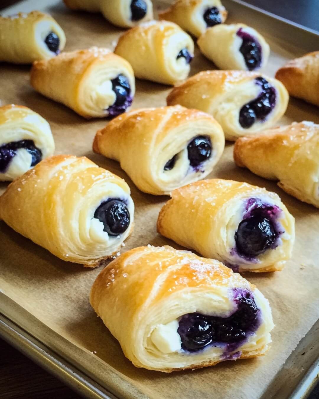 5-Ingredient Blueberry Cheesecake Rolls Recipe