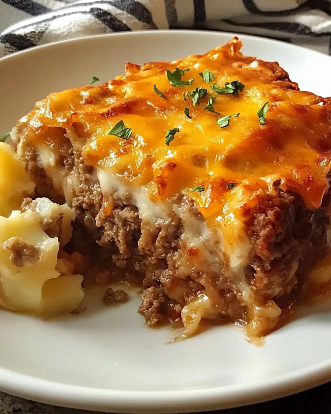 Cowboy Meatloaf and Potato Casserole