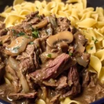 Slow Cooker Pot Roast Beef Stroganoff