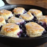 Sweet Blueberry Biscuits With Lemon Glaze