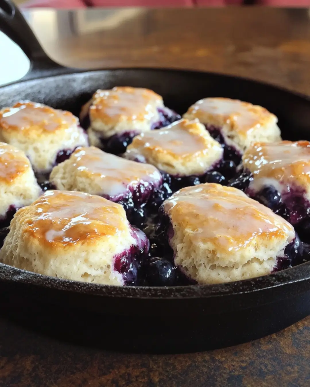 Sweet Blueberry Biscuits With Lemon Glaze