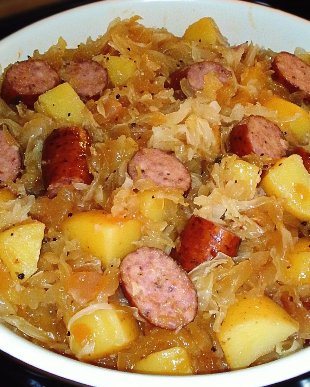 Polish Sausage, Sauerkraut, and Potatoes