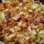 Fried Cabbage with Bacon, Onion, and Garlic