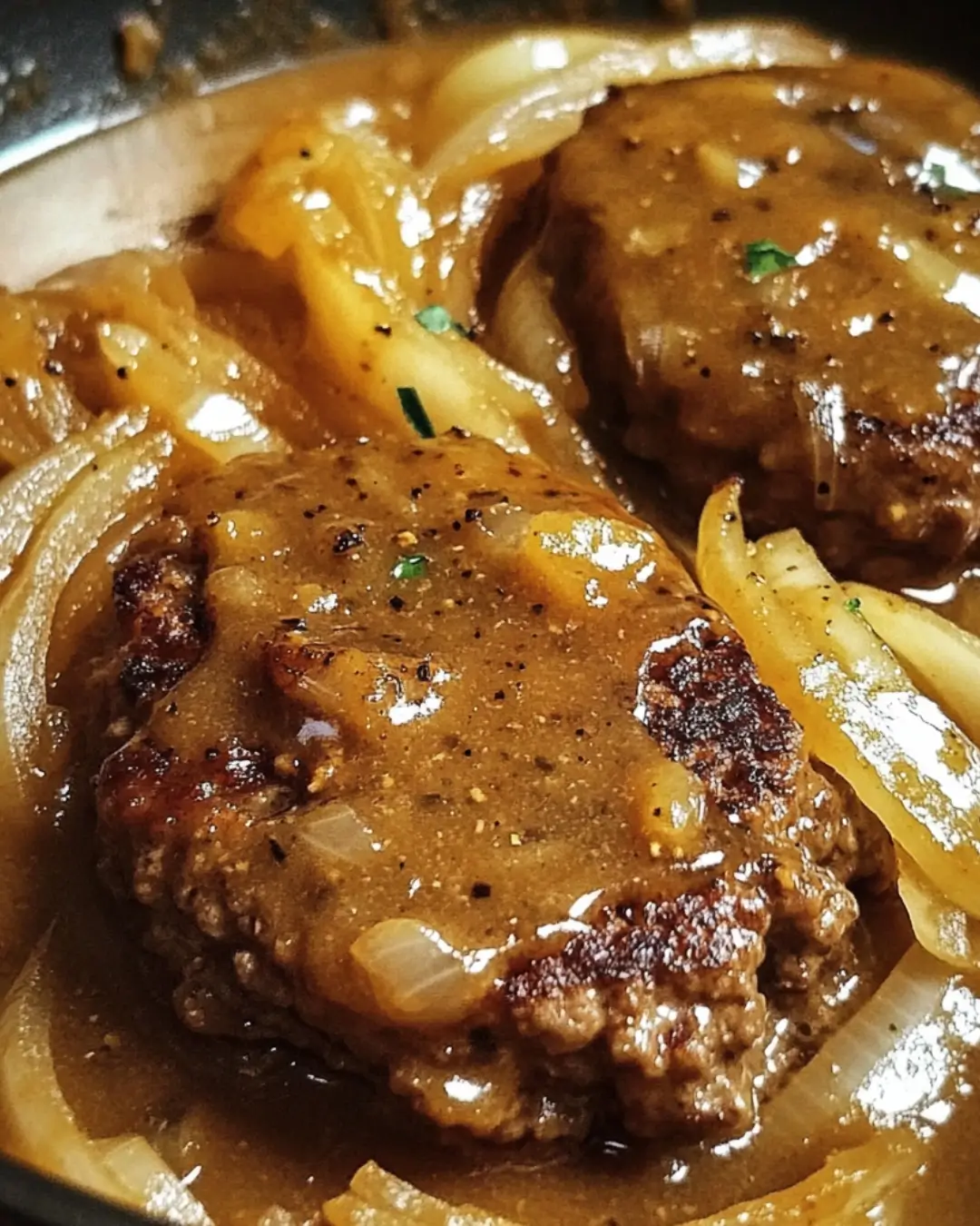 Hamburger Steaks with Onion Gravy