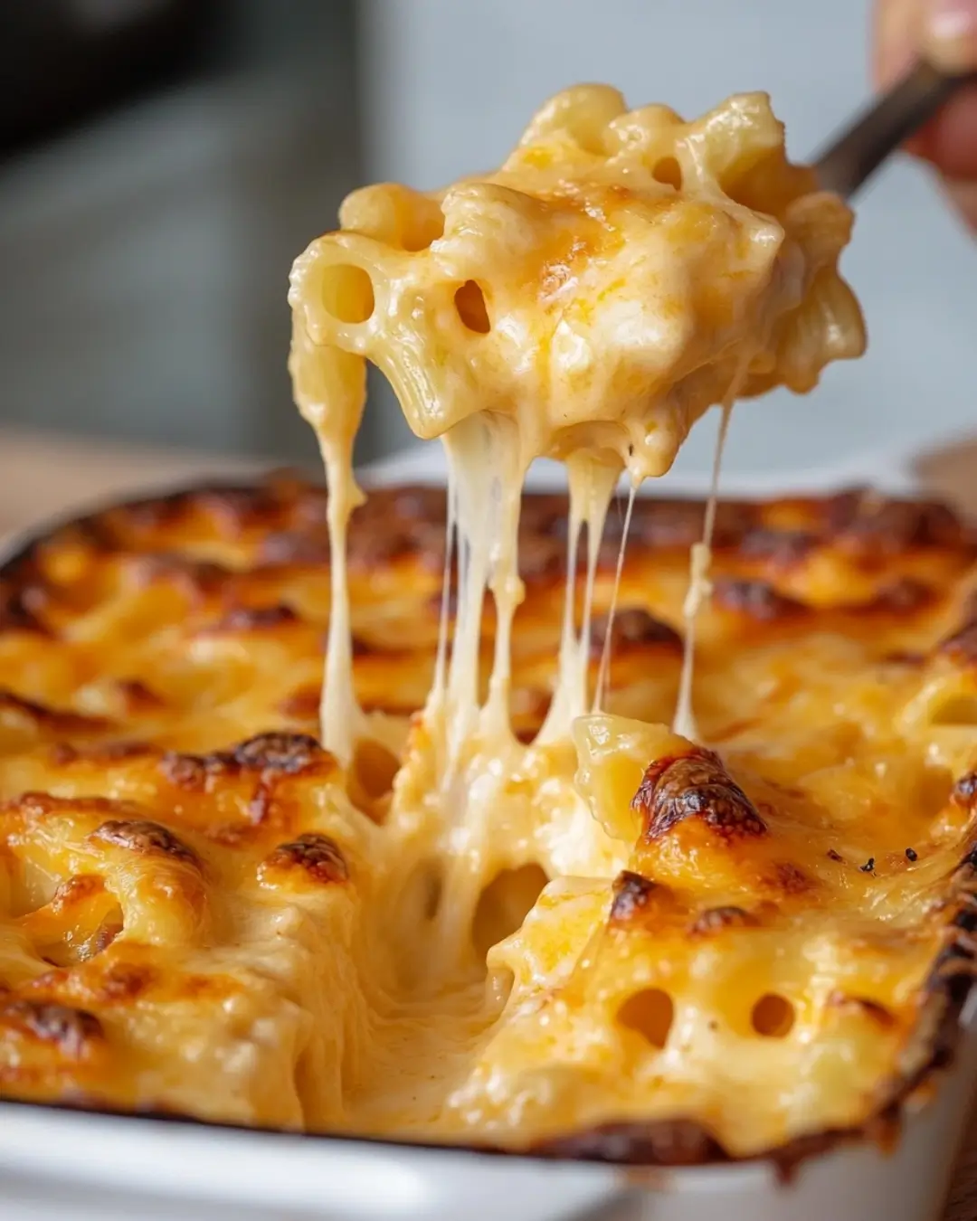 Three-Cheese Baked Macaroni