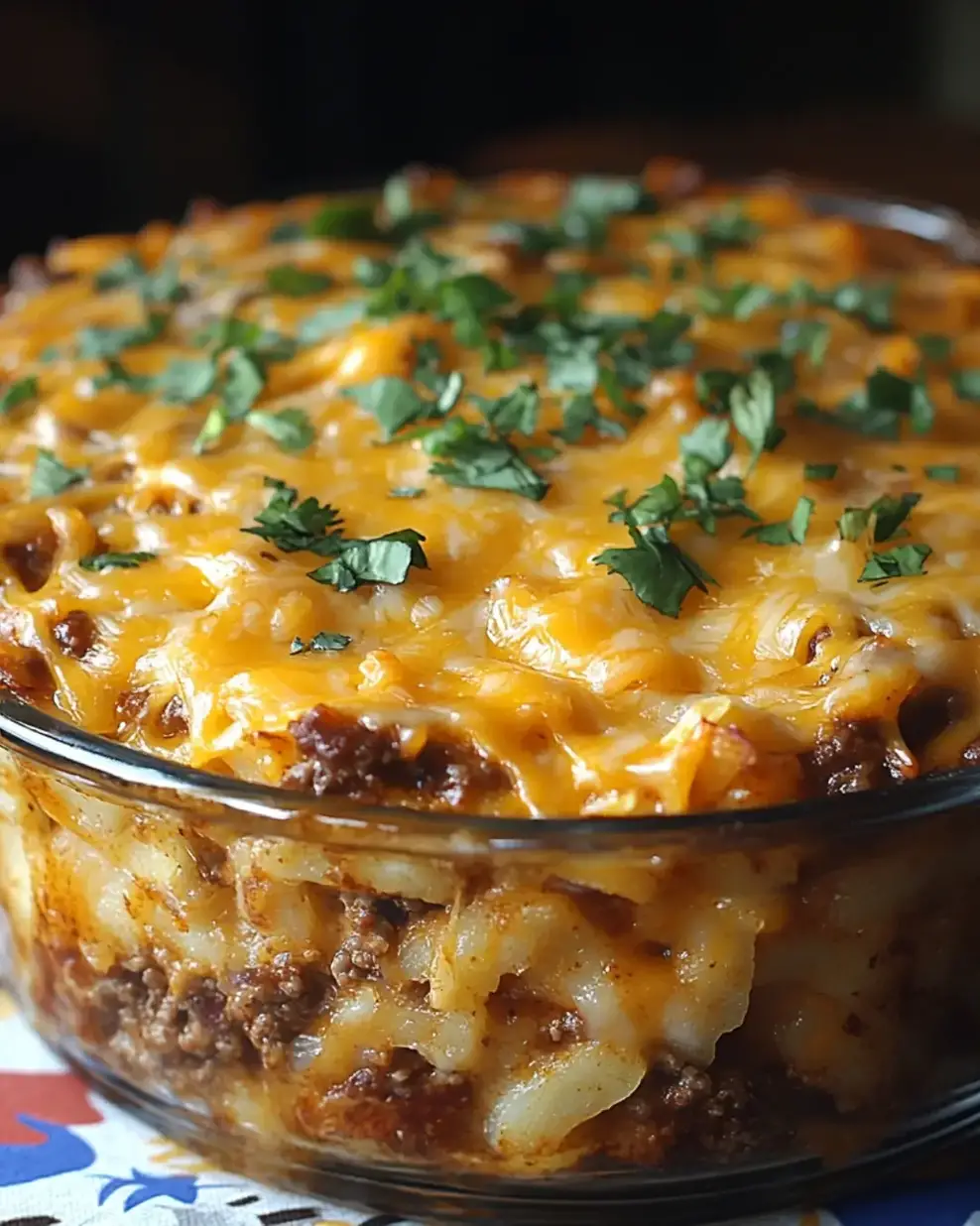 Cheesy Taco Hashbrown Casserole