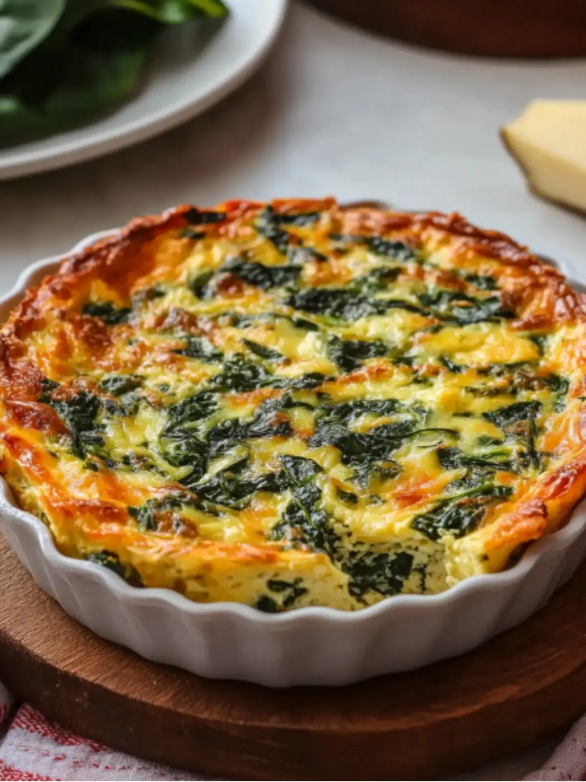 Crustless Spinach Quiche Recipe