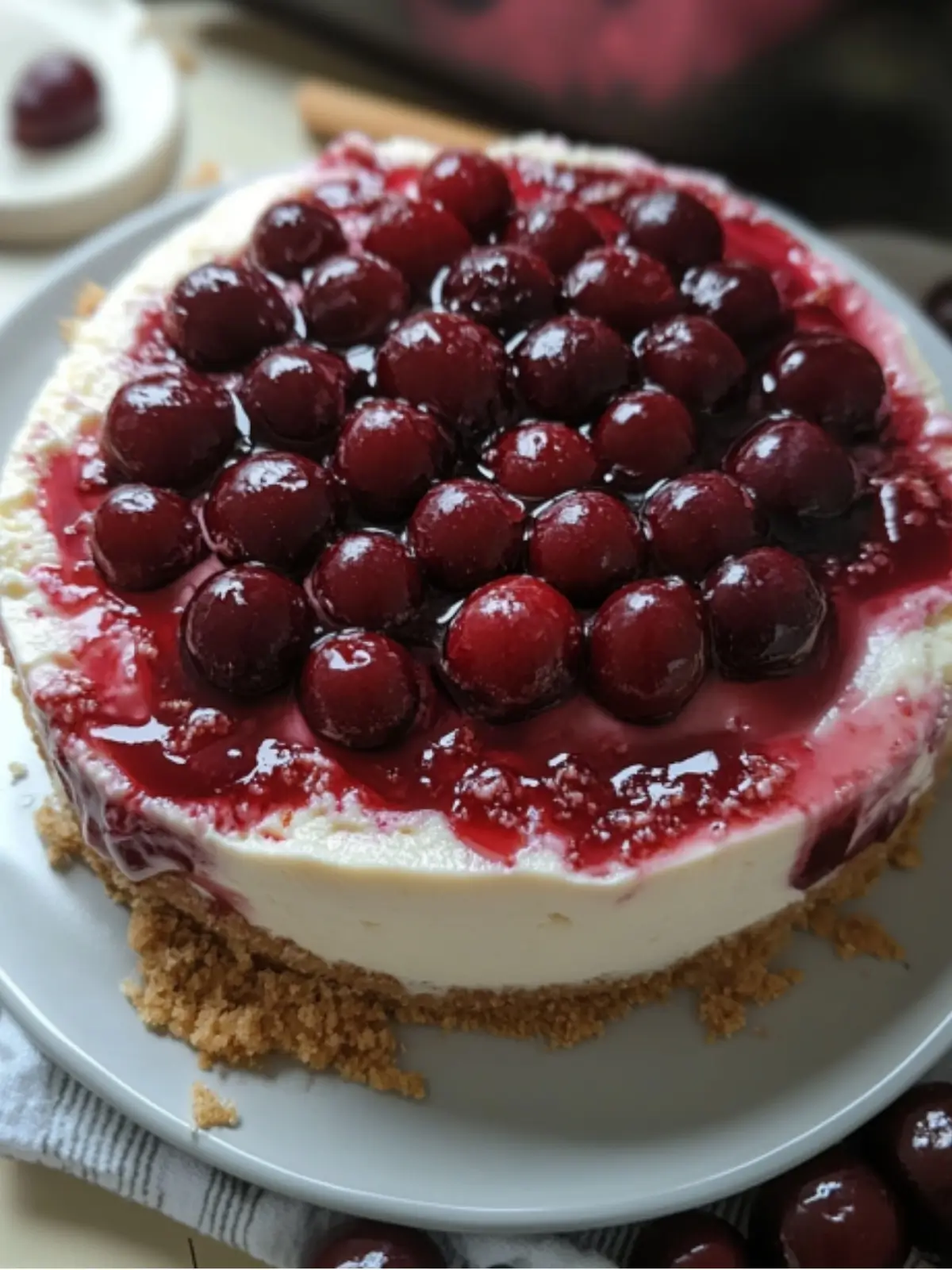 No Bake Cherry Cheesecake