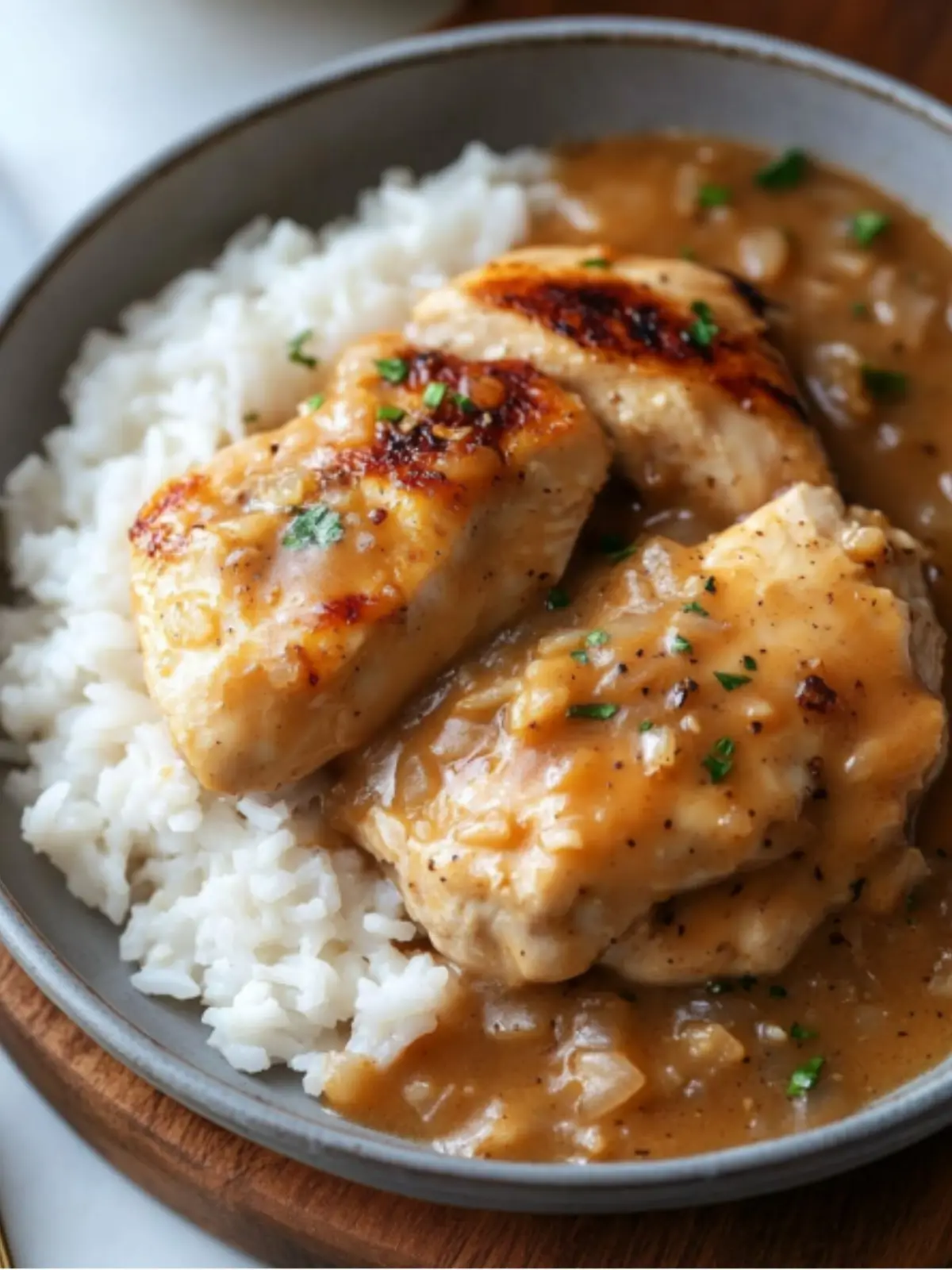 Smothered Chicken and Rice